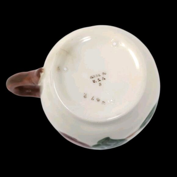 2 Sets Franciscan Apple Cups Saucers 1940s Hand Decorated in California USA READ - Picture 6 of 16